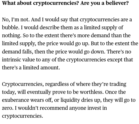 image describing cryptocurrencies as bad bubble snippet.